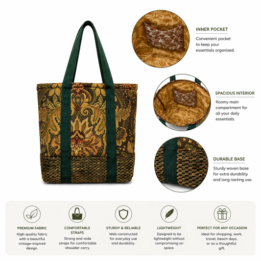 green fanciful forest theme - eco friendly tote bag