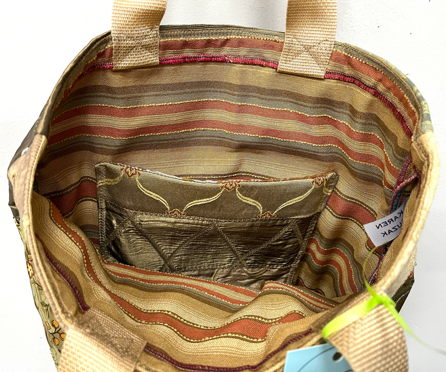 Tote Bag - quilted fabric samples - one of a kind
