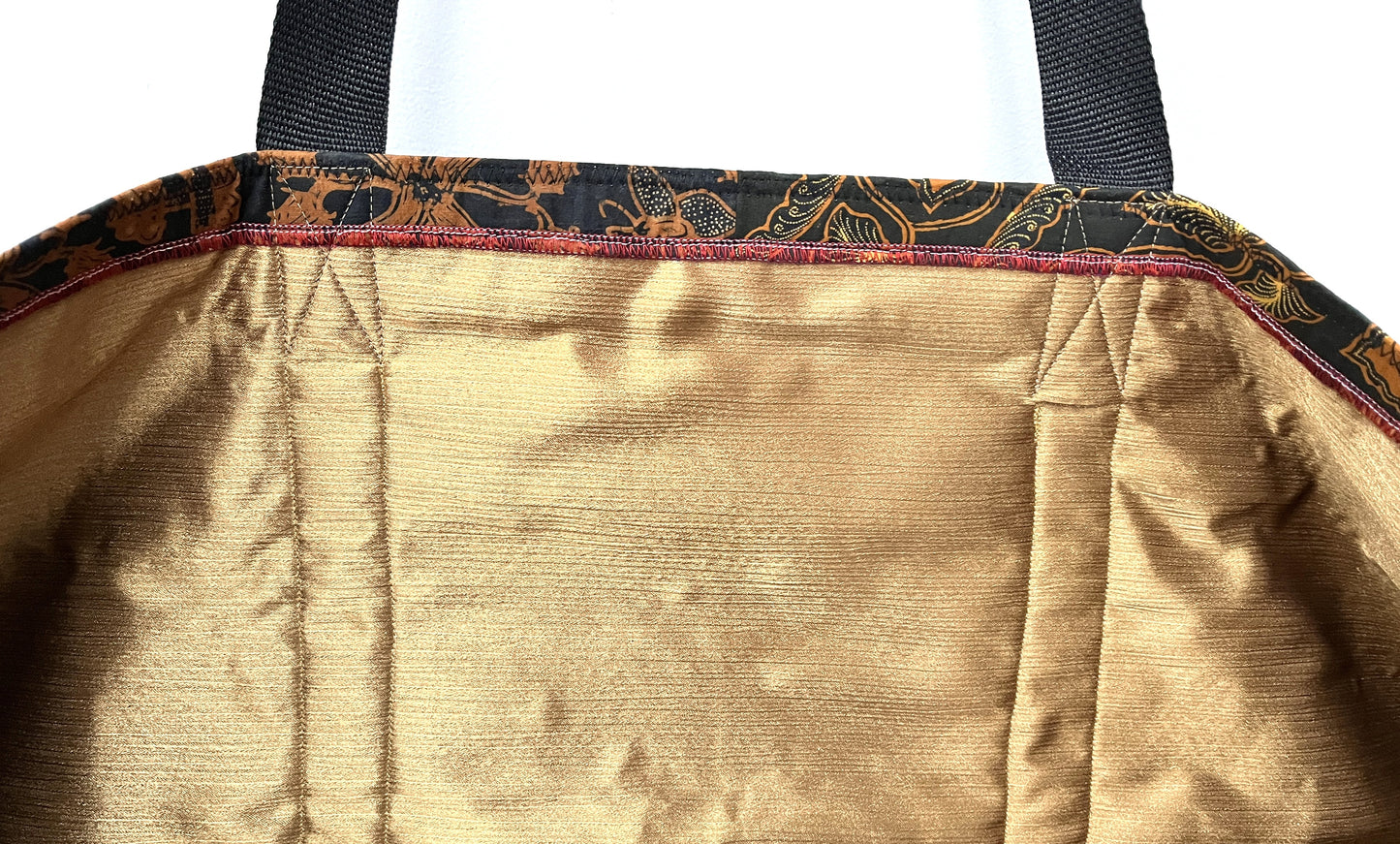 Yoga Mat Bag - Two Thai Batik fabrics with a velvet outside pocket