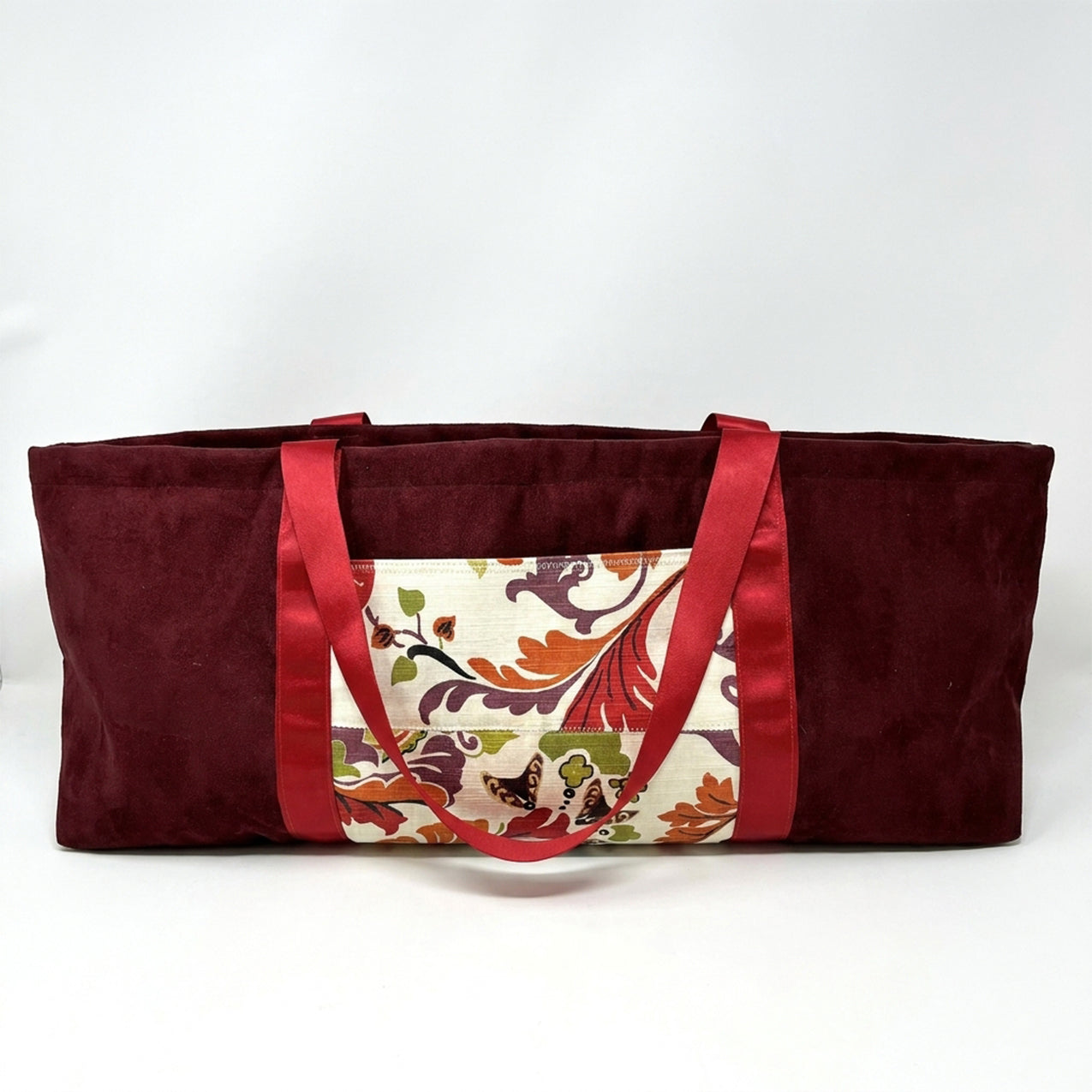 Yoga Mat Bag - Fun floral pattern on the outside pocket