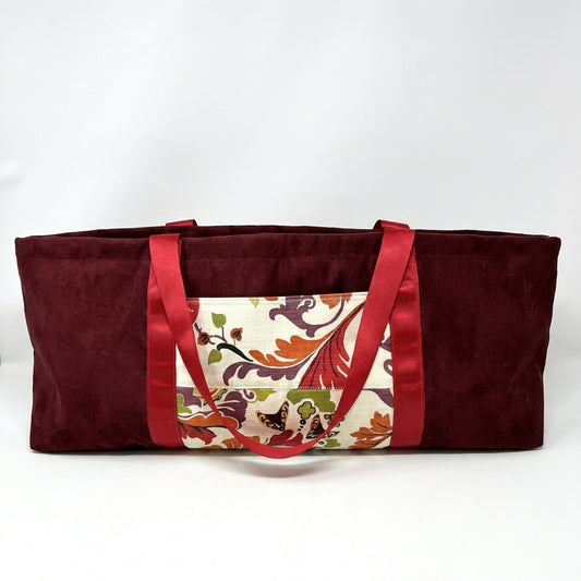 Yoga Mat Bag - Fun floral pattern on the outside pocket