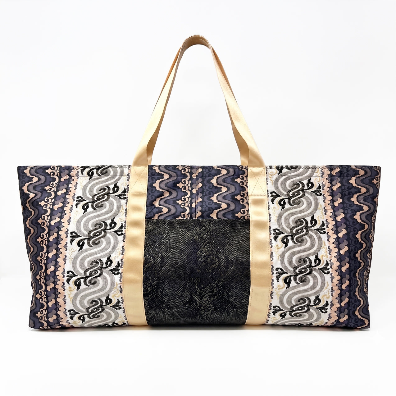 Yoga Mat Bag - Squiggles Galore with outside pocket