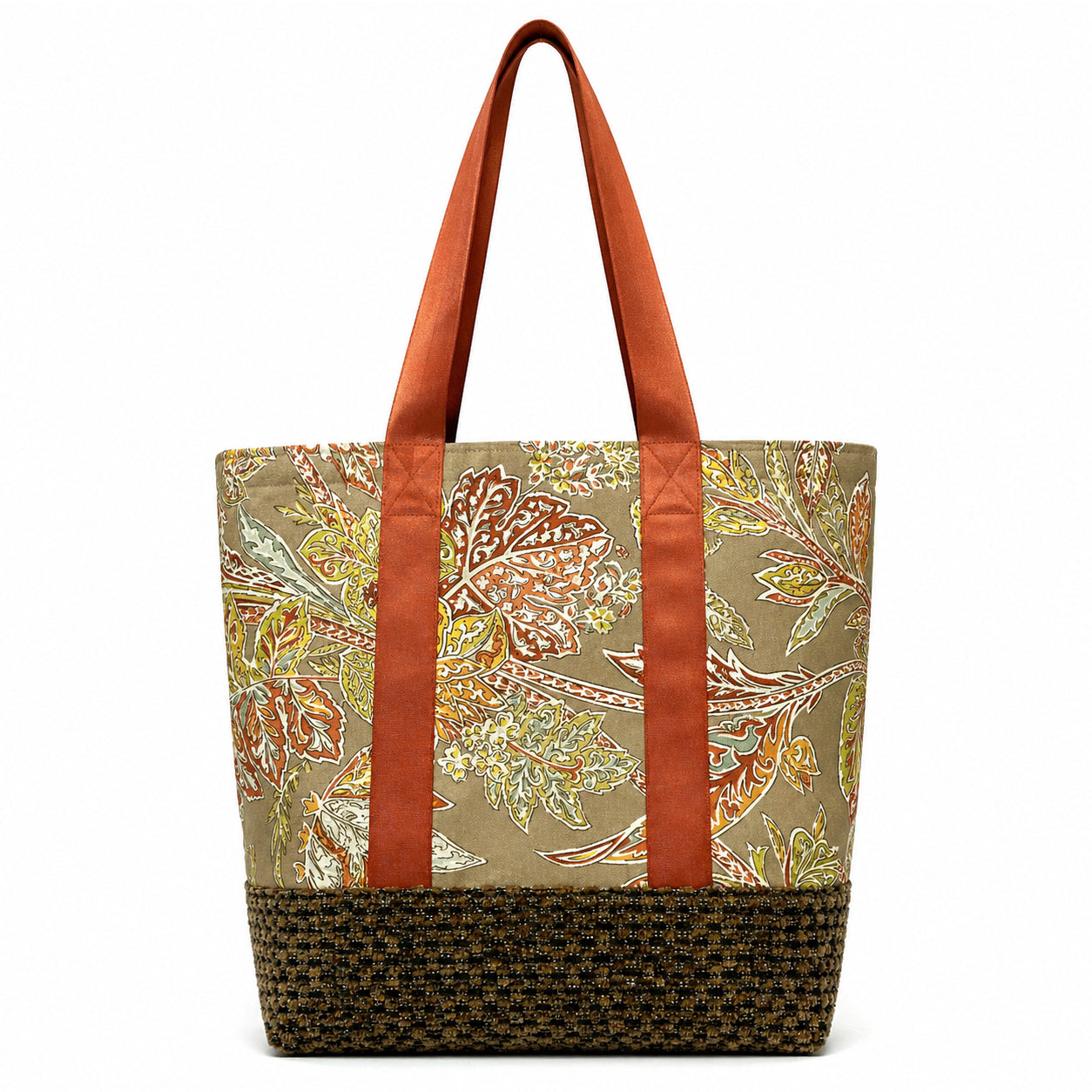 Tote Bag: Garden Floral Print Upcycled Tote Bag – Handmade Eco-Friendly Carry Bag