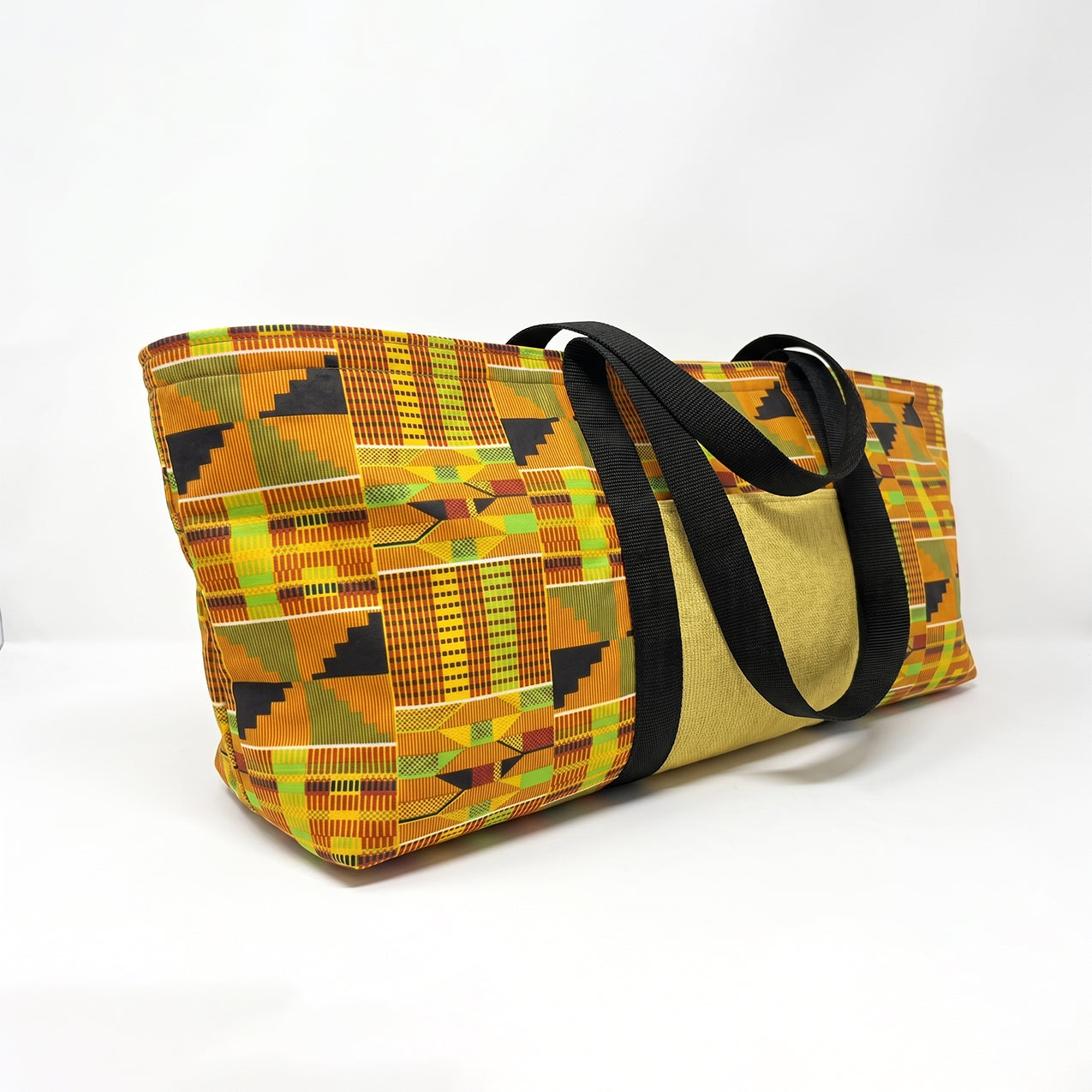 Yoga Mat Bag - Bright African print with outside pockets