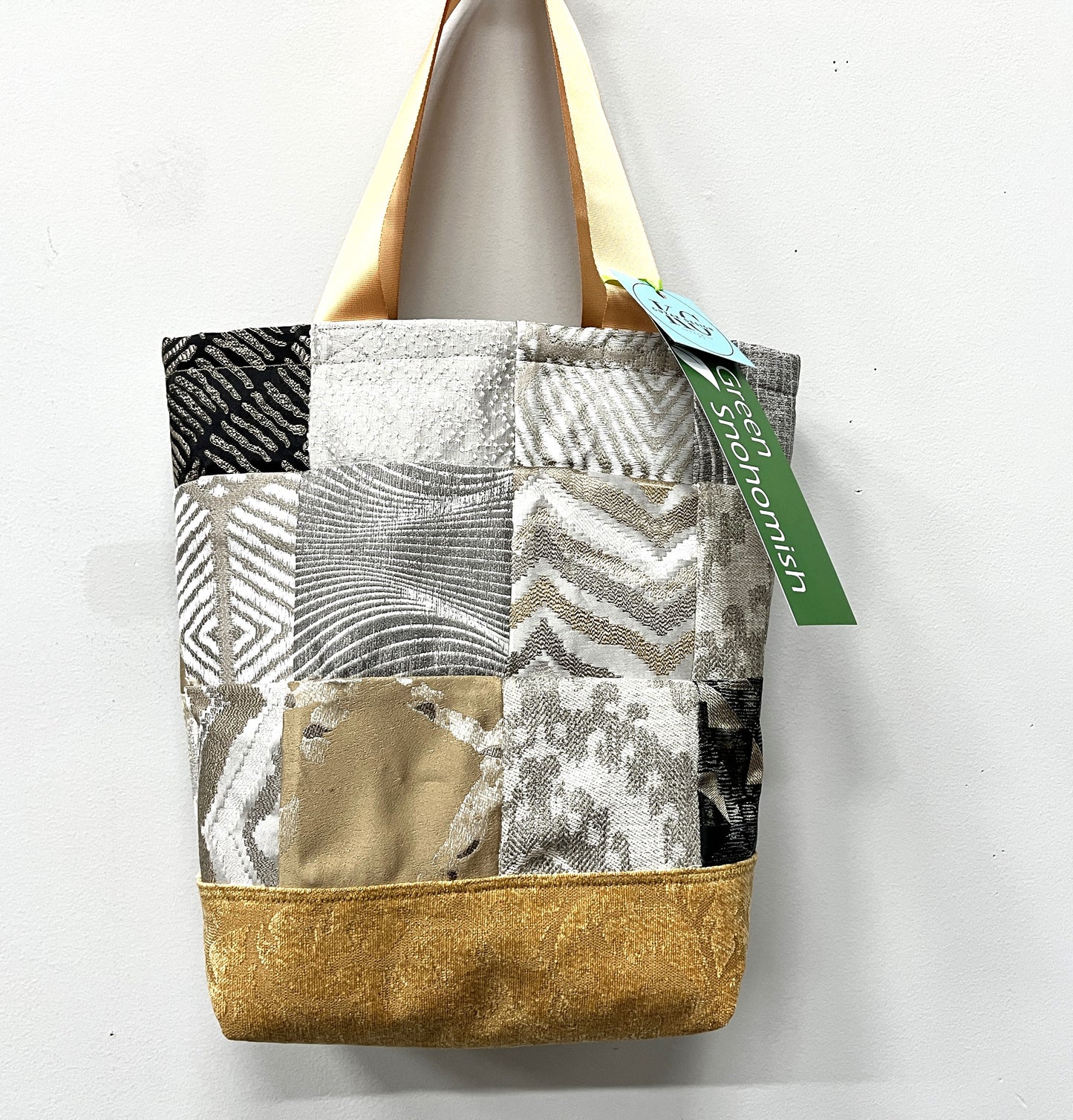 Tote Bag - one of a kind quilted - two interior pockets