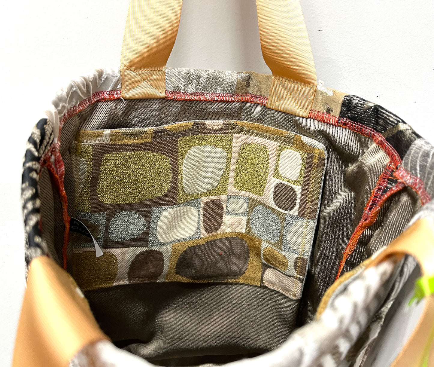 Tote Bag - one of a kind quilted - two interior pockets