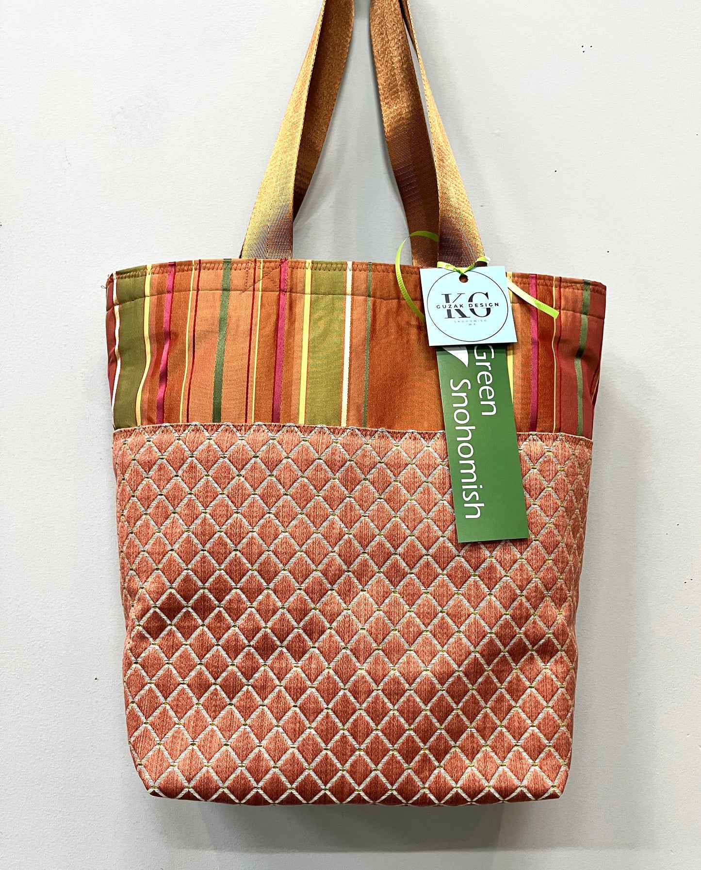 Tote Bag watermelon and lemonade colors + vartiation with inside pockets