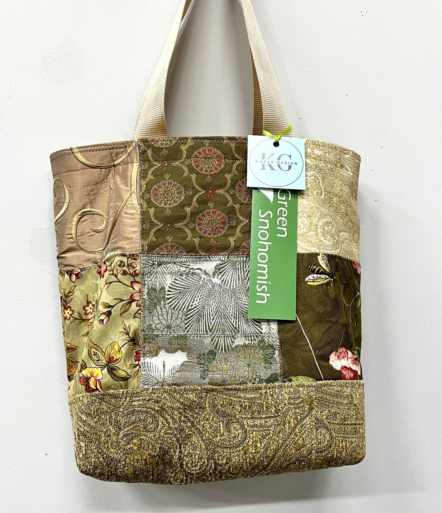 Tote Bag - quilted fabric samples - one of a kind