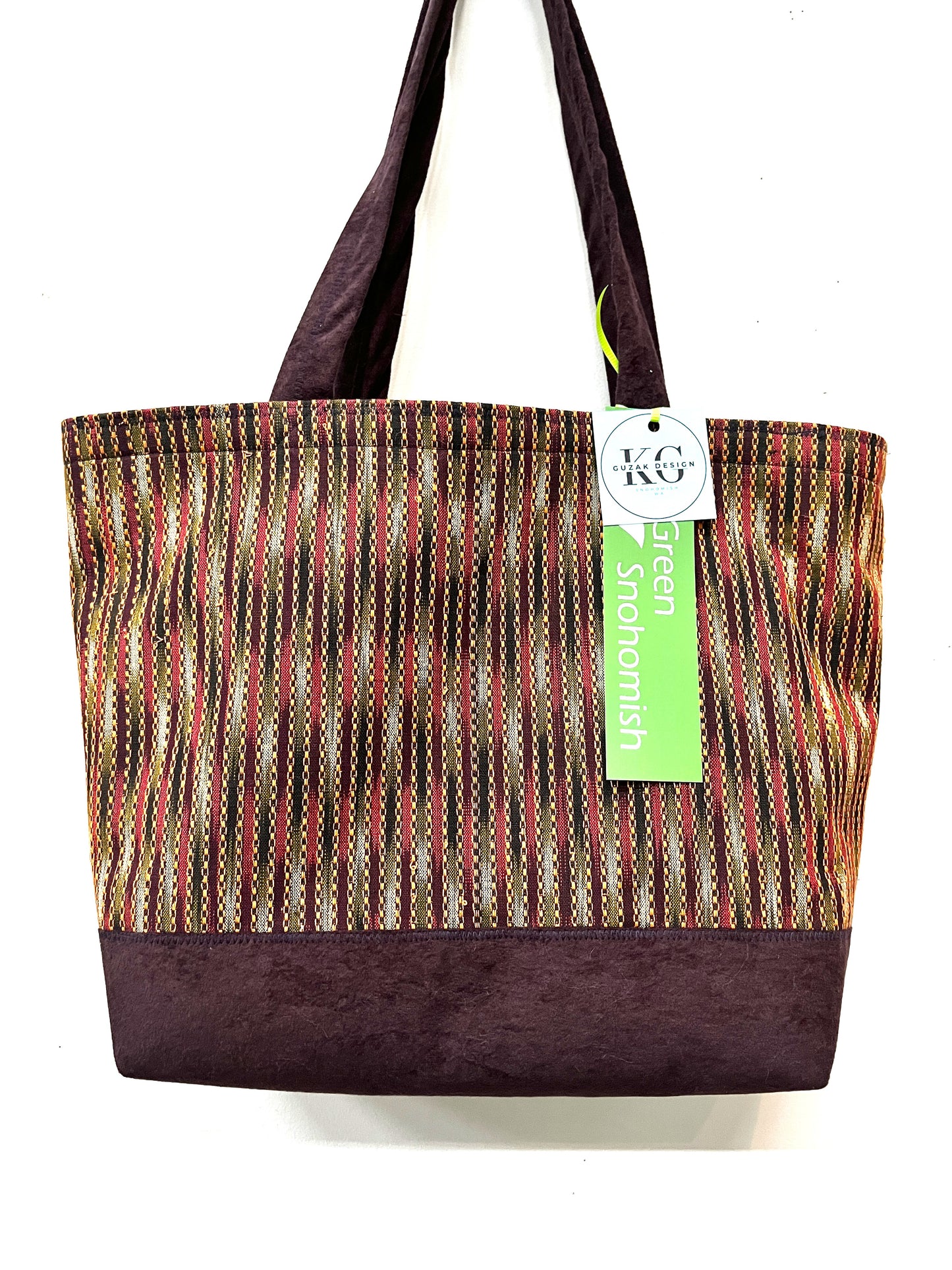 Tote Bag Ikat stripes handwoven with inside pocket