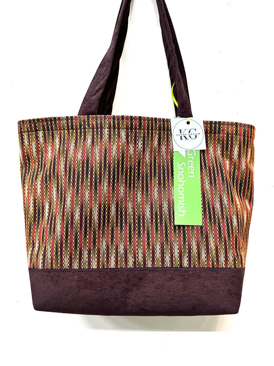 Tote Bag Ikat stripes handwoven with inside pocket