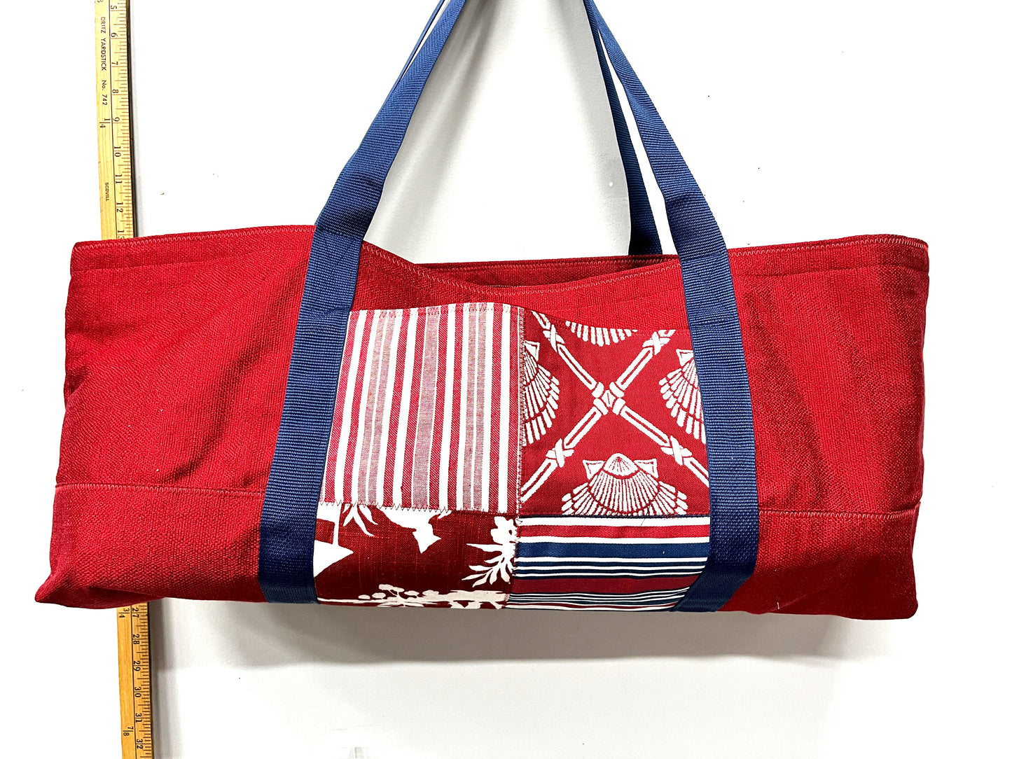Yoga Mat Bag - Red White & Blue with outside pocket