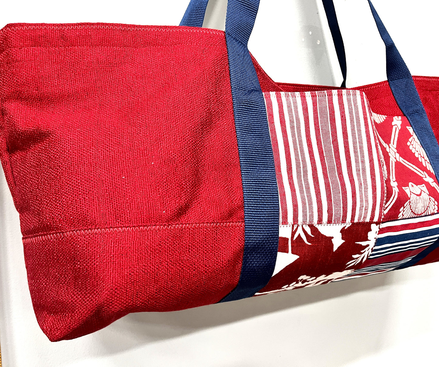 Yoga Mat Bag - Red White & Blue with outside pocket