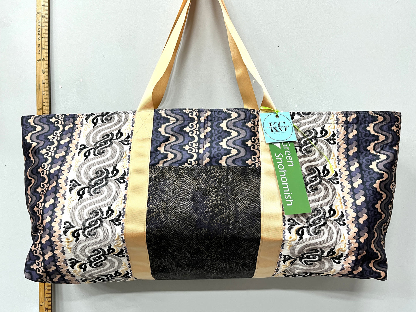 Yoga Mat Bag - Squiggles Galore with outside pocket