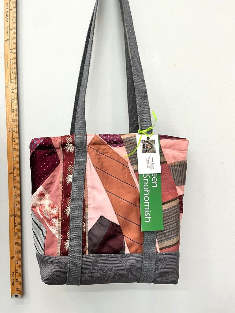 Cut Those Ties Quilted Recycled Cotton Tote – Unique Handcrafted Eco Bag