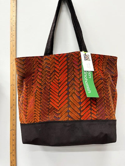 Vintage Velvet & Repurposed Faux Suede Heritage Tote Bag – Handmade & Durable