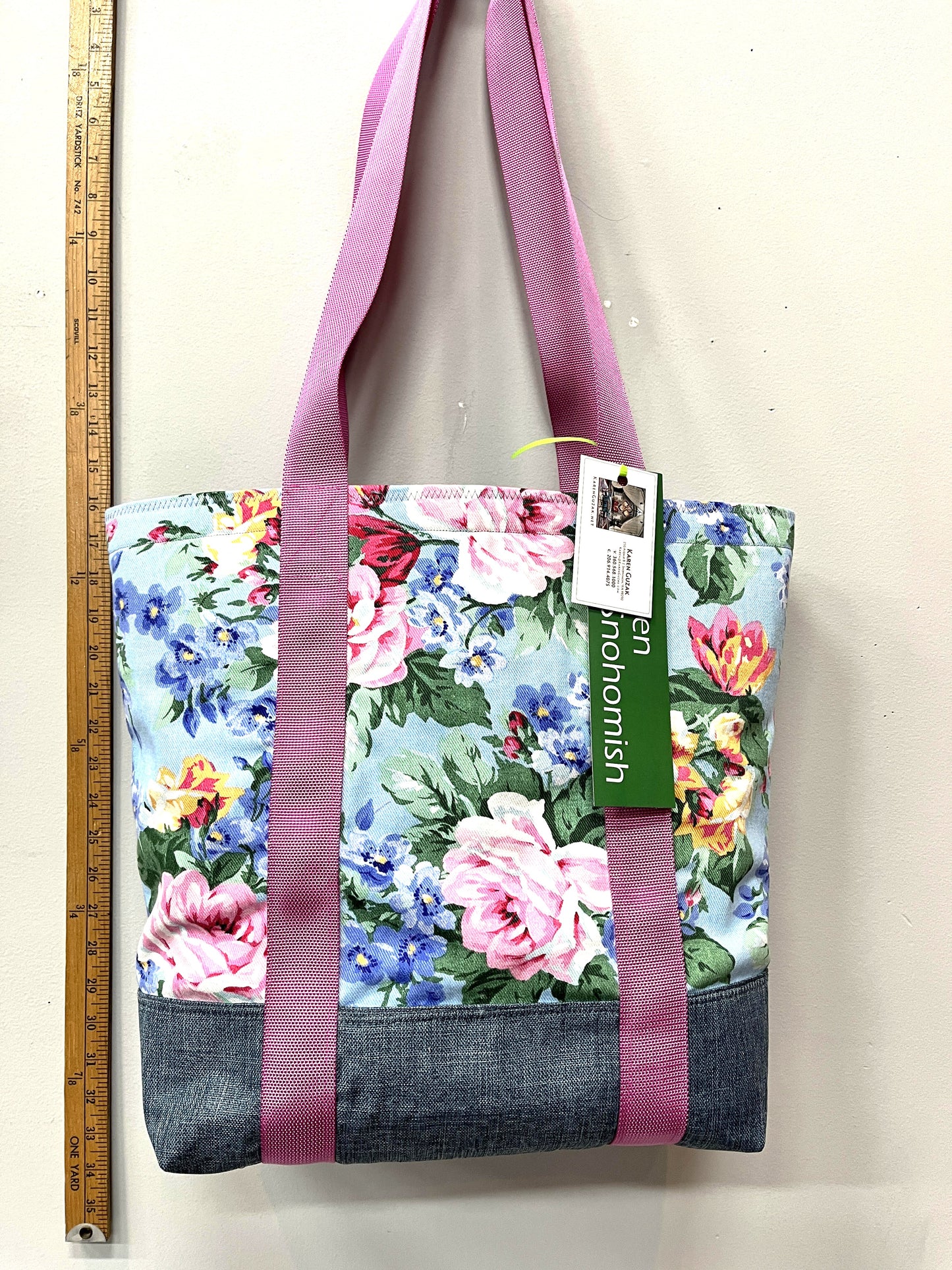 Mixed Print Panel Upcycled Tote Bag – Handmade Eco-Conscious Multi-Pattern Carryall