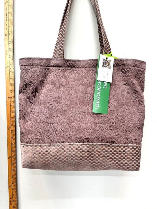 Violet Velvet Plush Recycled Synthetic Tote Bag – Soft, Stylish & Handmade